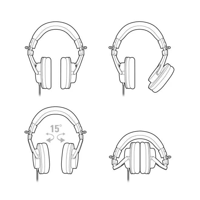 Audio-Technica ATH-M30x Professional Studio Monitor Headphones-4